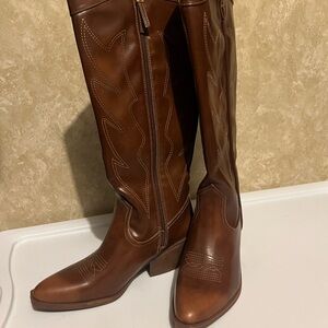 Sam & Libby Brown Heeled Boots